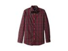 Tommy Hilfiger Kids Stretch Holiday Tartan Shirt With Bowtie (big Kids) (elaborate Red) Boy's Clothing