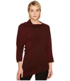 Vivienne Westwood Liberate Drape Neck Long Sleeve Top (burgundy) Women's Clothing