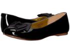 Janie And Jack Bow Ballet Flat (toddler/little Kid/big Kid) (black Patent) Girls Shoes