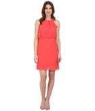 Jessica Simpson Lace Fit N Flare (coral) Women's Dress
