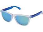 Oakley (a) Frogskins (matte Clear/matte Sapphire Iridium) Plastic Frame Fashion Sunglasses