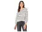 Chaser Thermal Blouson Sleeve Hoodie (stripe) Women's Sweatshirt