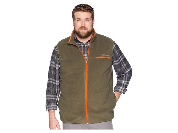Columbia Big Tall Mountain Cresttm Vest (peatmoss/backcountry Orange) Men's Vest