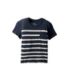Chaser Kids Extra Soft Stripes Tee (toddler/little Kids) (shark) Boy's T Shirt