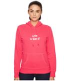 Life Is Good Life Is Good(r) Go-to Hoodie (pop Pink) Women's Sweatshirt
