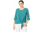 Bobeau Side Tie Crepton (north Sea) Women's T Shirt