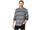 Prana Asylum Heavyweight Flannel (grey Heather) Men's Long Sleeve Button Up