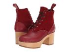 Swedish Hasbeens Hippie Lace-up (wine Red) Women's Boots