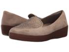 Fitflop Sparkly Sneakerloafer (desert Stone) Women's  Shoes