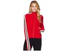 Kamalikulture By Norma Kamali Side Stripe Turtle Jacket (tango/engineered Stripe) Women's Coat