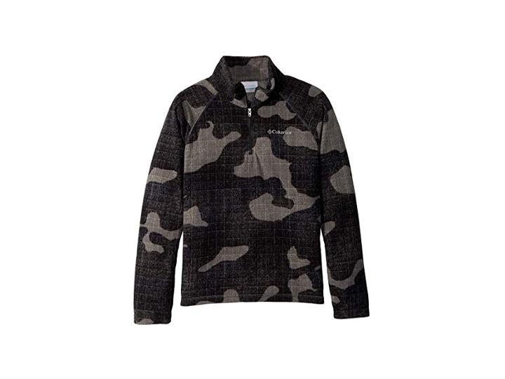 Columbia Kids Glacialtm Iii Fleece Printed 1/2 Zip (little Kids/big Kids) (grill Camo Twill) Boy's Fleece