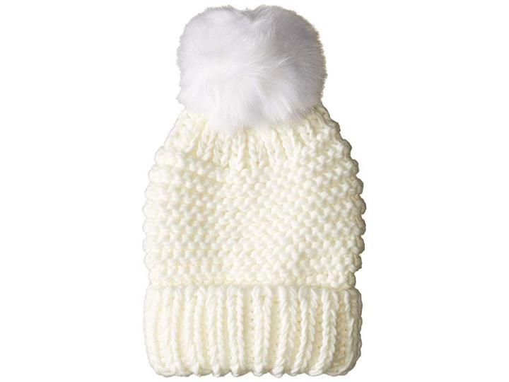 Free People Skyline Pom Beanie (ivory) Beanies