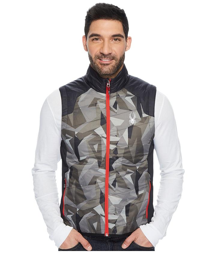 Spyder Glissade Insulator Vest (black Camo Print/black/black) Men's Vest