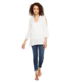 Xcvi Nerine Top In Rayon Voile (white) Women's Clothing