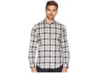 Calvin Klein Long Sleeve Straight Hem Buffalo Plaid Button Down (steel Cloud) Men's Long Sleeve Button Up