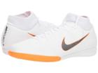 Nike Superflyx 6 Academy Ic (white/metallic Cool Grey/total Orange) Men's Soccer Shoes