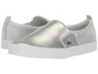 Lacoste Kids Gazon (big Kid) (silver/white) Girl's Shoes