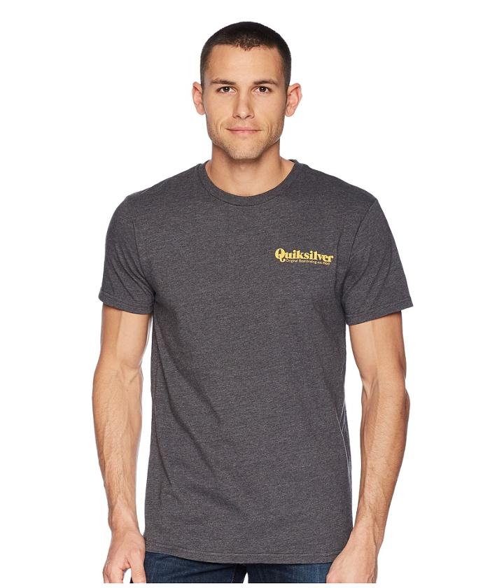 Quiksilver Twin Fin Mates Tee (charcoal Heather) Men's T Shirt