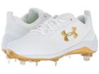 Under Armour Ua Glyde St (white/metalllic Gold) Women's Cleated Shoes