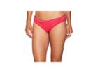 Michael Michael Kors Solids Side Shirred Bikini Bottom (deep Pink) Women's Swimwear