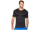 Nike Pro Top Short Sleeve Fitted Color Burst 2 (black/hyper Crimson/hyper Crimson) Men's Clothing