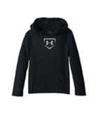 Under Armour Kids Baseball Hoodie (big Kids) (black/black/baseball Gray) Boy's Sweatshirt