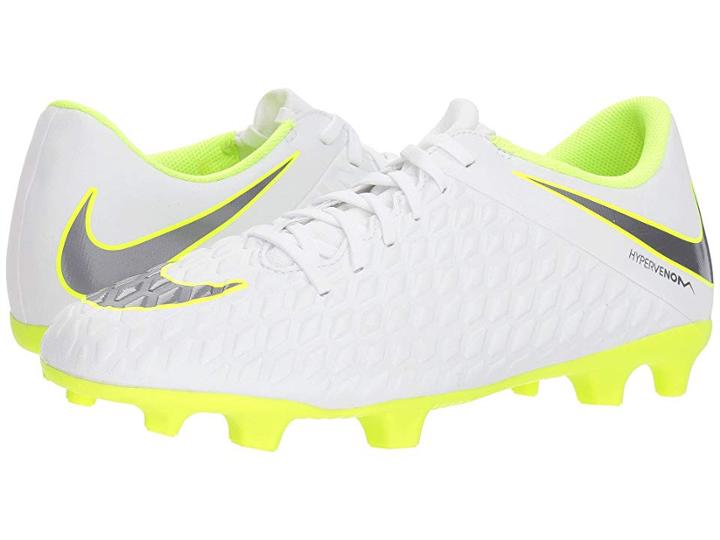 Nike Phantom 3 Club Fg (white/metallic Cool Grey/volt/metallic Cool Grey) Men's Soccer Shoes
