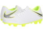 Nike Phantom 3 Club Fg (white/metallic Cool Grey/volt/metallic Cool Grey) Men's Soccer Shoes