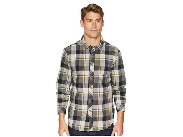 Billabong Coastline Flannel Top (pewter) Men's Clothing