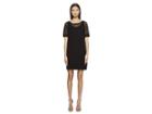 Escada Desheer Short Sleeve Dress (black) Women's Dress