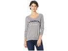 Chaser Long Sleeve Crew Neck Pullover (heather Grey) Women's Long Sleeve Pullover