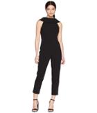 Adrianna Papell Petite Knit Crepe Roll Neck Jumpsuit (black) Women's Jumpsuit & Rompers One Piece