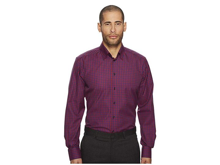 Eton Contemporary Fit Check Shirt (red) Men's Clothing