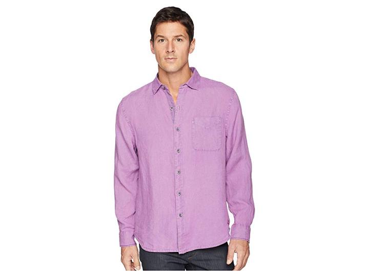 Tommy Bahama Seaspray Breezer Linen Shirt (sparkling Grape) Men's Clothing