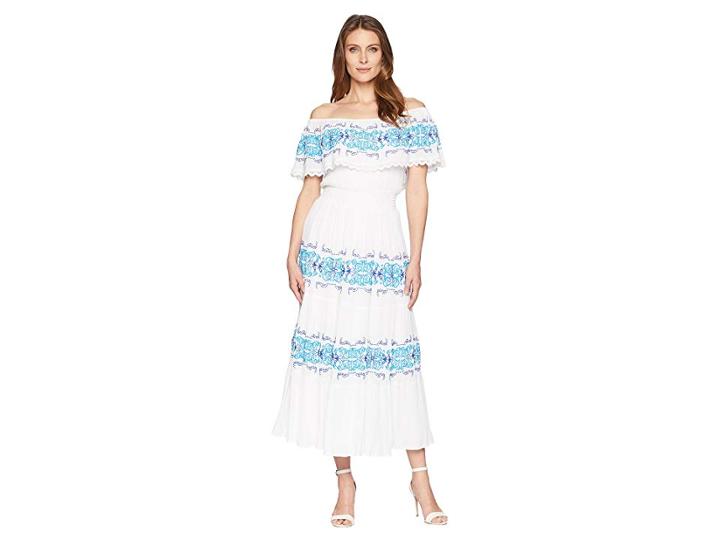 Catherine Catherine Malandrino Charise Dress (white/blue) Women's Dress