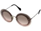 Miu Miu 0mu 10rs (transparent Pink Glitter/pink Gradient Grey) Fashion Sunglasses