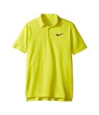 Nike Kids Court Dry Tennis Polo (little Kids/big Kids) (electrolime/black) Boy's Clothing