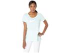 Nike Dry Tee Scoop Swoosh Cross-dye (teal Tint/heather) Women's T Shirt