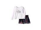 Kate Spade New York Kids Cue The Confetti Skirt Set (toddler/little Kids) (dotty Plaid) Girl's Active Sets