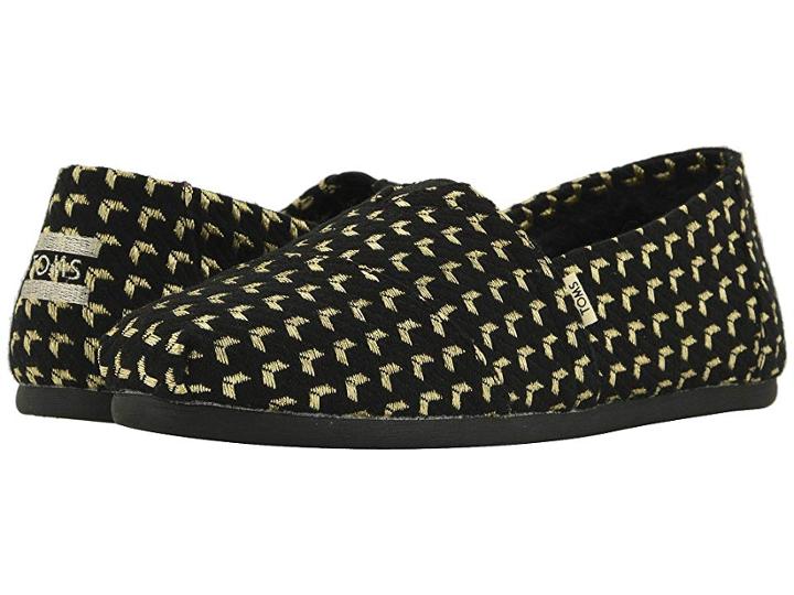 Toms Alpargata (black/gold Geo Woven (vegan)) Women's Shoes