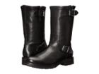 Frye Natalie Mid Engineer Lug (black Tumbled Full Grain) Women's Pull-on Boots