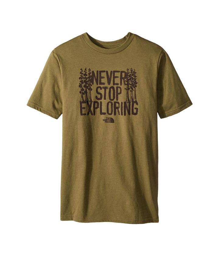 The North Face Kids Short Sleeve Bottle Source Tee (little Kids/big Kids) (burnt Olive Green/weathered Black) Boy's T Shirt