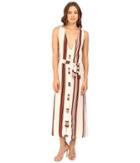 Brigitte Bailey Panama Maxi Dress (ivory/red) Women's Dress