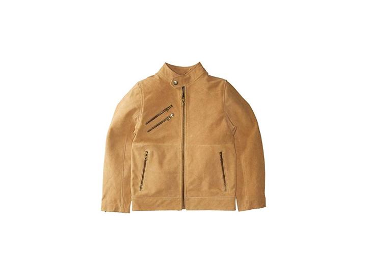 Urban Republic Kids Cow Suede Leather Jacket (little Kids/big Kids) (sand) Boy's Coat