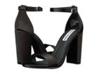 Steve Madden Carrson Heeled Sandal (black Satin) High Heels