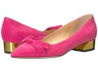 Charlotte Olympia Lady Like Flats (hot Pink Suede) Women's Flat Shoes
