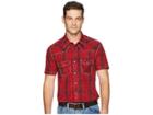 Rock And Roll Cowboy Short Sleeve Snap Plaid B1s4111 (red) Men's Clothing
