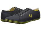 Fred Perry Kingston Twill (charcoal/bright Yellow) Men's Lace Up Casual Shoes