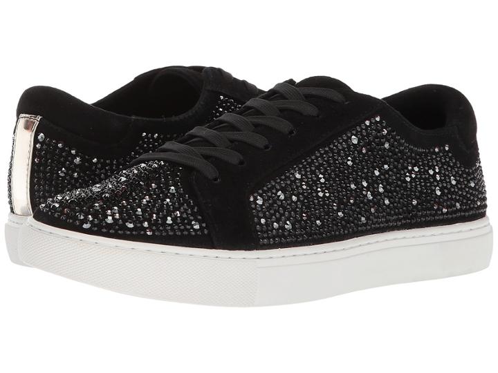 Kenneth Cole New York Kam Crystal Swarovski(r) (black Suede) Women's Shoes