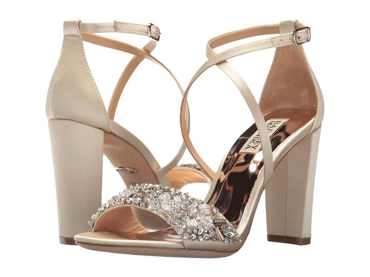 Badgley Mischka Sandra (ivory Satin) Women's Shoes